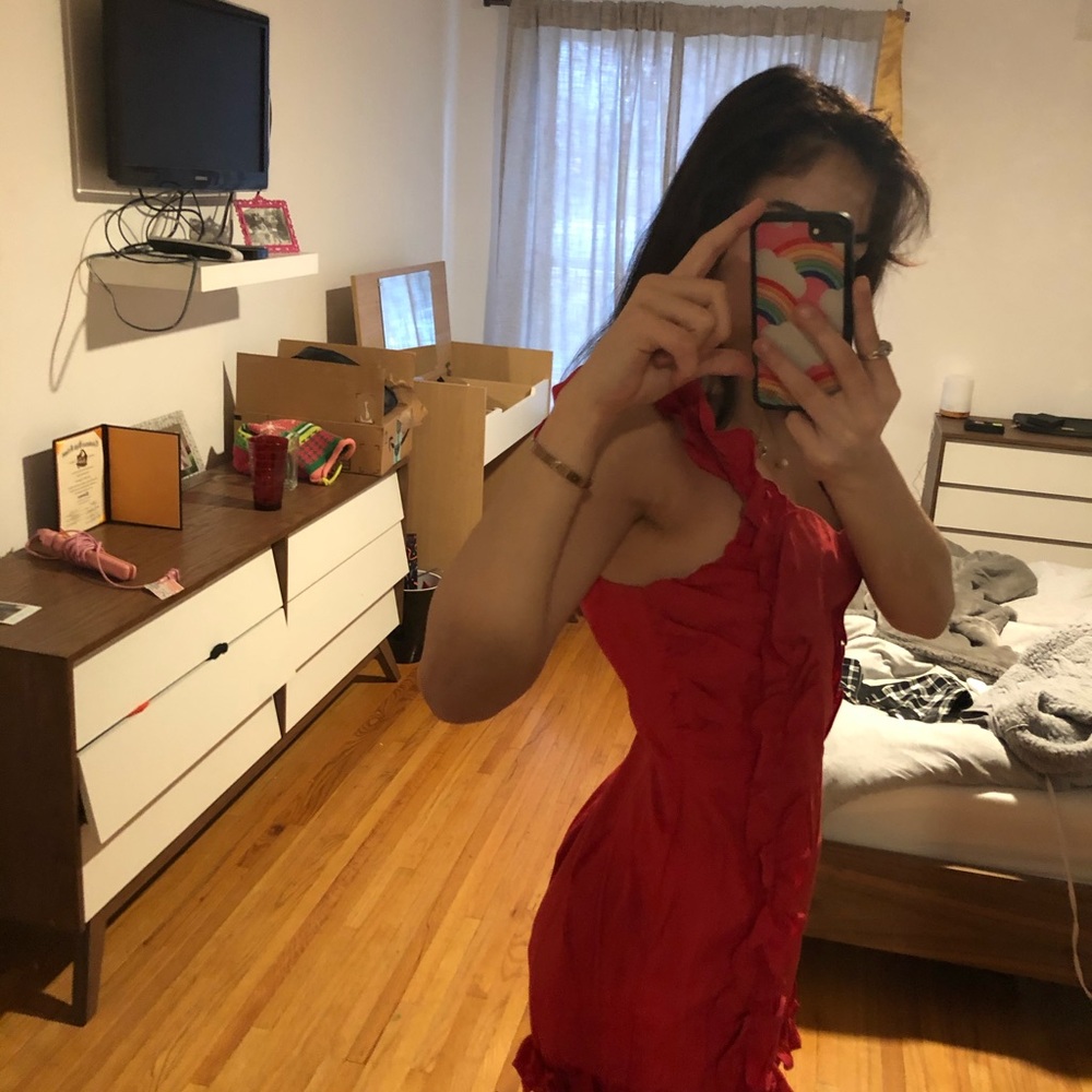 Red jumpsuit